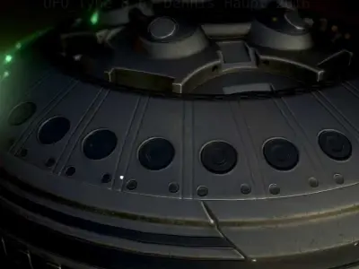 UFO Type 8 Animated and Game Ready Low-poly 3D model