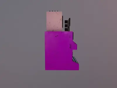 Cyberpunk City - Building 4 Low-poly 3D model