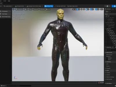 Alien Reptiloid  Low-poly 3D model
