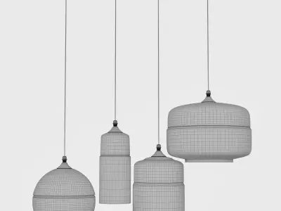 warmly Modern Nordic Glass Pendant Light 3D model