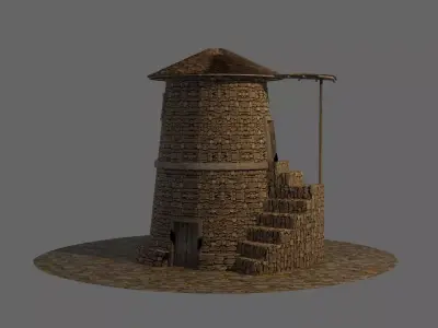 ethiopian traditional casual houses Low-poly 3D model