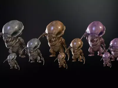 Minimonster3Pack1 Low-poly 3D model