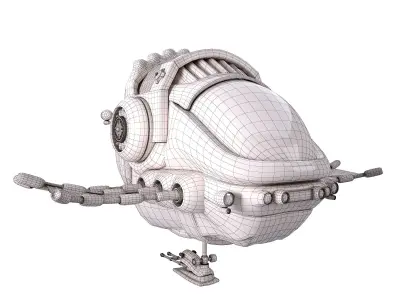 Spacecraft futuristic 3D model