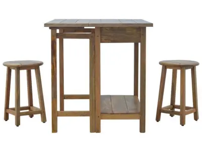 Amalie Breakfast Wood Diner Table ChairSet 3D model