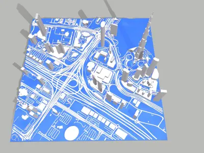 Business Bay Dubai United Arab Emirates 3D model get