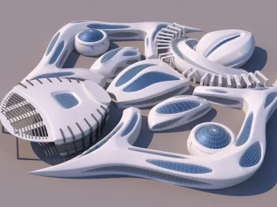 0118 - Organic Building 3D model