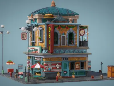 Cartoon House 24 3D model