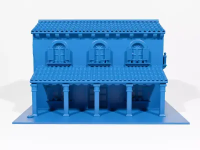 Mexican Hacienda House 3D print model
