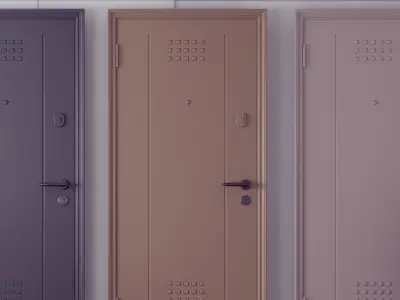 door Modern single 3D model