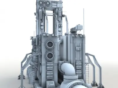Power relay station 3D model
