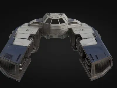 Toaster - Spaceship High Poly 3D model