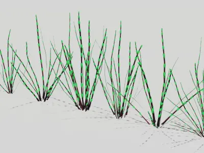 Glowing alien herbs 5 Low-poly 3D model