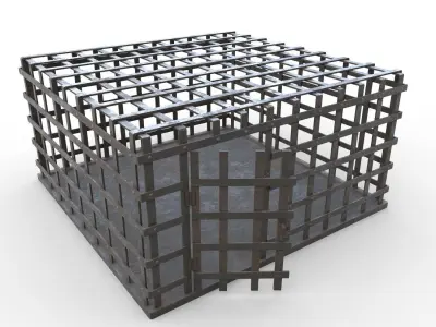 Metal Cage - PBR Low-poly 3D model