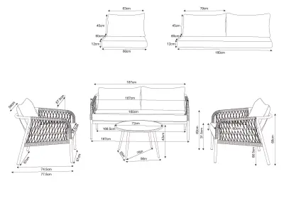 Modern Outdoor Furnitures SET RELAX 3D model 3D model