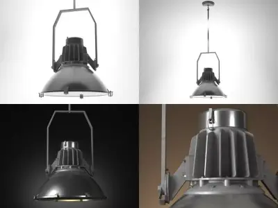 Dry-Dock industrial pendant light 3D model