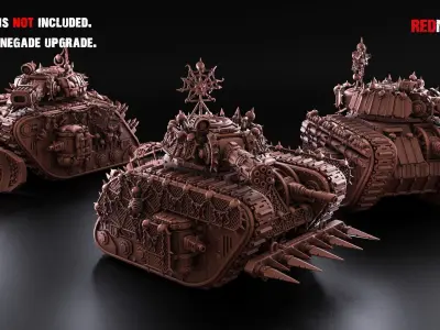 Renegade Set for the Legendary Battle Tank - Heretics 3D print model