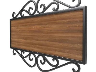 Welcome Sign No Text  3D model