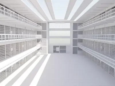 Prison Interior Low-poly 3D model