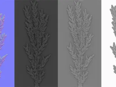 Shrub Rosmarinus 1 Low-poly 3D model
