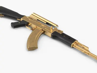  AK 47 Assembled Gold and Ebony 