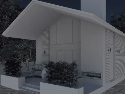 Tiny House Living 3D Model with Interior Nature Inspired Design 3D model