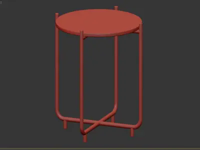 SIDE TABLE TIMPA MARBLE WHITE 3D model