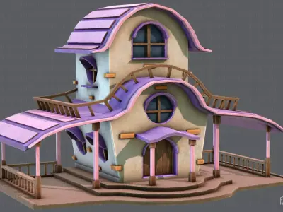 House Cartoon V01 Low-poly 3D model