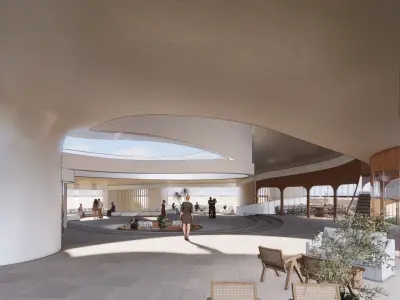 Desert Resort  With Full Interior Design and Exterior Garden 3D model