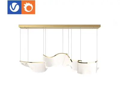 ET2 Lighting - Rinkle Modular 3-Light Pendant 3D model