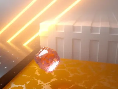 jelly cube  Low-poly 3D model