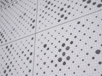 perforated metal panel N4 3D model 3D model