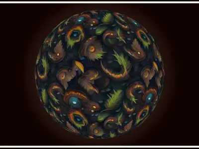 Grass Magic Forest Floor 10 TEXTURES Hand-painted ---PACK 10--- Texture