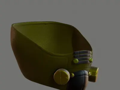 Gas mask helmet 3d model scifi Low-poly  Low-poly 3D model 223