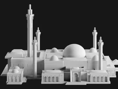 Massalikoul Djinane Mosque - Giant 3D Printable Model 3D print model