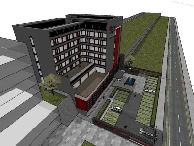 vacation spot-Resort-Fashion Leisure Hotel-0103 3D model