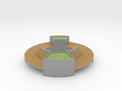 Bench Park 6 3D model