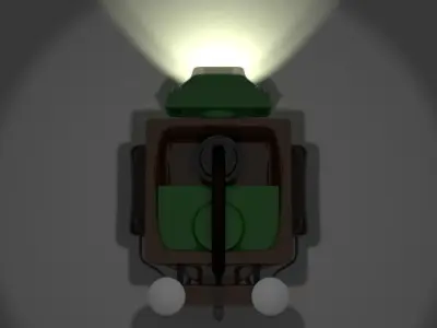grabbot tractor with light Free 3D model