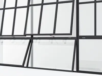 Aluminium window 17 3D model