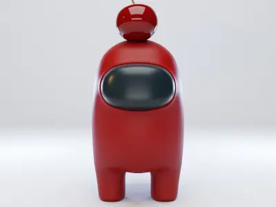 Among Us Cherry Hat Character  3D model