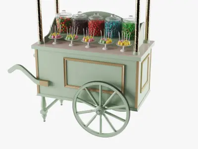  Candy Cart Cakes And Gumball Machine 