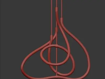 GLORIFY pendant light - gold 3D model