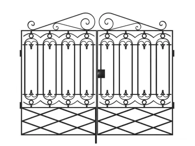 Forged wicket 1 Low-poly 3D model