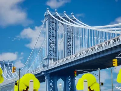 New York Dumbo Park - Bundle Low-poly 3D model