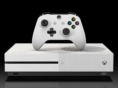 Microsoft Xbox One S  Low-poly 3D model