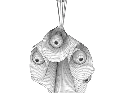 Lampa Zwis Zyrandol Calyx white 3D model