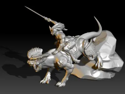 The Vile Huntress Hero 3D model