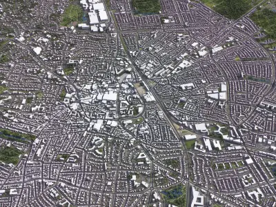 Hilversum - 3D City Model Low-poly 3D model
