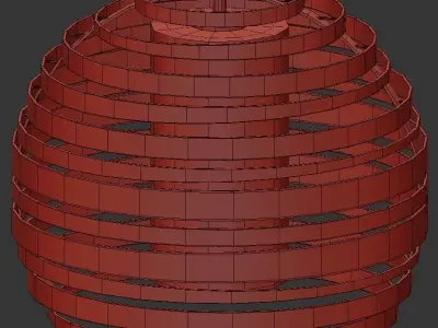 TRENTON pendant light with stripe 3D model