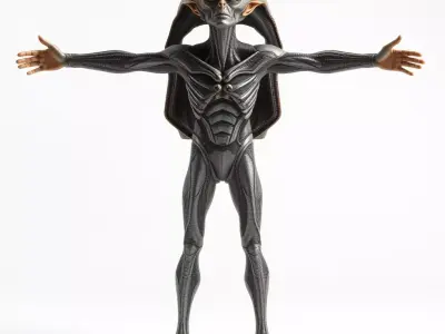 Elder Alien Character model pack Low-poly 3D model