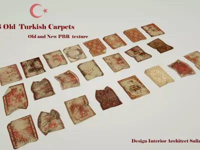 23 Old  Turkish Carpets 3D model